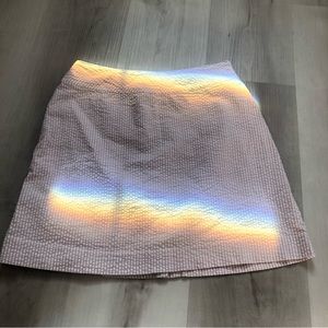 Textured cotton mini skirt
